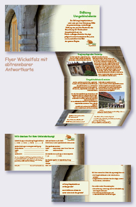 Die Blickfeld: Flyer mit Antwortkarte Referenz 1